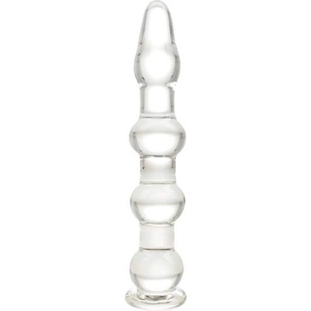 Passion labs Стъклено дилдо с топчета "sticla clear" 17.5 см