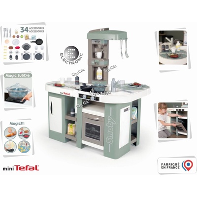 Smoby Kuchyňka elektronická s bubláním v hrnci Tefal Studio XL Bubble 360°
