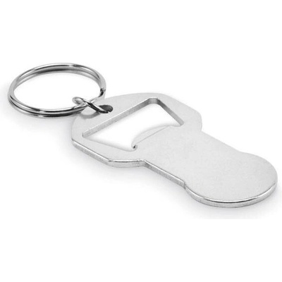 Prívesok na kľúče Hliníková s otváračom sivá Silver