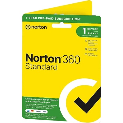 Symantec Norton 360 Standard, 1 lic. 12 mes.