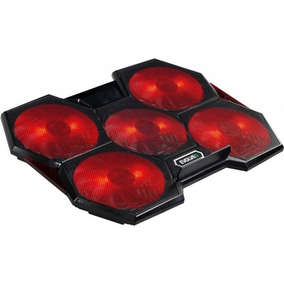 EVOLVEO Ania 14, chladicí podložka pro notebook, 5x ventilátor, červené podsvícení, – Zbozi.Blesk.cz