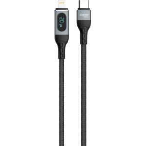 Dudao Кабел за бързо зареждане Dudao, USB Type C към Lightning, PD 20W, чере (L7MaxL)