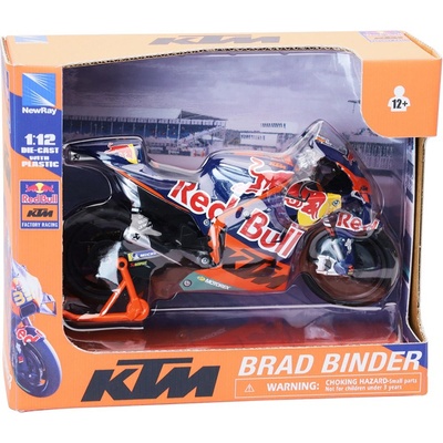 New Ray Toys Метален мотоциклет Newray - Red Bull KTM MotoGP Bike, Brad Binder, 1: 12 (58383)