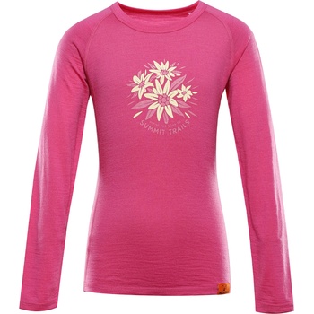 Alpine Pro Детска мерино тениска ALPINE PRO MERENO fuchsia fedora вариант pb ALPINE PRO | Rozov | Момчешки | 116/122