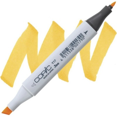 Lihová fixa COPIC Classic oboustranná Fine & Chisel, Golden yellow (Y17)
