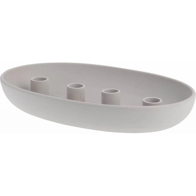 Storefactory Keramický adventní svícen Gröndal Light Grey, šedá barva, keramika