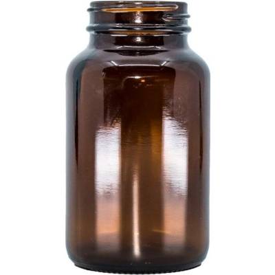 BEWIT Lahvička 200 ml skleněná hnědá lesklá, široké hrdlo 49 ks