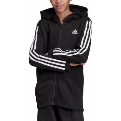 Adidas 3-Stripes Full-Zip Hoodie Black - 164