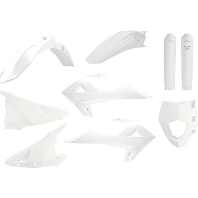 POLISPORT kompletní sada plastů (FULL KIT) GAS GAS EC/EC-E/EC-F 18-20; MR 250/300 21-26; RIEJU MR 200/250/300 21-26 v sadě kryt světla (8669800001) a kryty tlumičů (8398600002) barva bílá