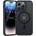 Benks Magnetic Mist Metal Frame Case - хибриден удароустойчив кейс с MagSafe за iPhone 15 Pro Max (черен)