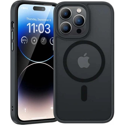 Benks Magnetic Mist Metal Frame Case - хибриден удароустойчив кейс с MagSafe за iPhone 15 Pro Max (черен)