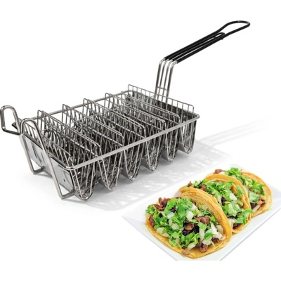 GastroKitchen Fritovací kôš na tacos 6 priehradiek 235 x 165 x 80 mm
