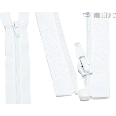YKK Zips špirálový deliteľný biely 60 cm