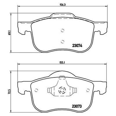 BREMBO Sada brzdových platničiek kotúčovej brzdy P86016