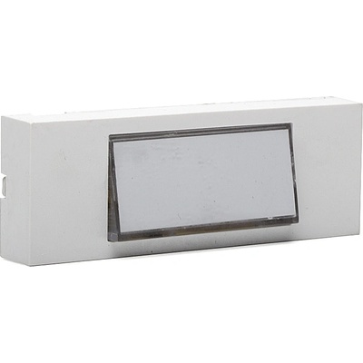 Naiden Kirov Звънчев бутон НК, Светещ, Правоъгълен, Бял, с място за надпис (m005120)