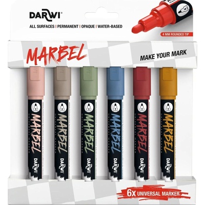 Darwi Marbel Комплект маркери 4 mm Nature 6 бр (DA0226004K01C)