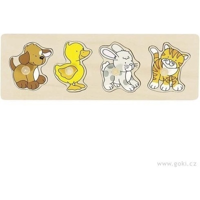 Goki Puzzle s mi úchytkami Zvířátka II