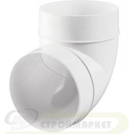 VENTS КОЛЯНО ЗА ВЪЗДУХОВОД 222 ф125 ПВЦ (222)
