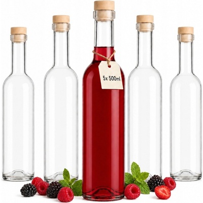 Sklenená fľaša s korkovým uzáverom Futura Bimberek 500 ml