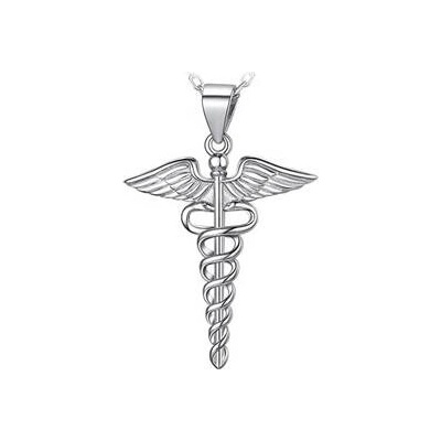 Šperky4U Stříbrný přívěšek Aeskulapova hůl NB 4133
