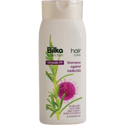 Bilka Hair Collection šampon proti padání vlasů s růstovým aktivátorem Rosemary Aloe Vera Wild Garlic Burdock Vitamin PP DPanthenol 200 ml