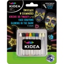 Kideá Ceruzky na tvár 8 kusov - 2 svietiace v tme