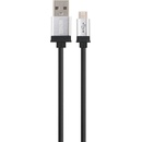 Yenkee YCU 201 BSR propojovací USB 2.0 A -> micro USB B, 1m, černo/stříbrný