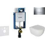 Geberit Kombifix - Комплект за монтаж пред стена, тоалетна Oudee и седалка със система „softclose, бутон Sigma20, хром SANI15CA1115 (SANI15CA1115)