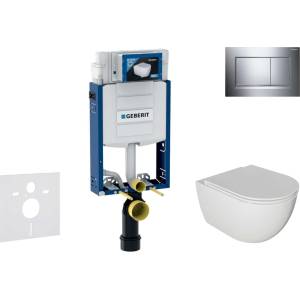 Geberit Kombifix - Комплект за монтаж пред стена, тоалетна Oudee и седалка със система „softclose, бутон Sigma20, хром SANI15CA1115 (SANI15CA1115)
