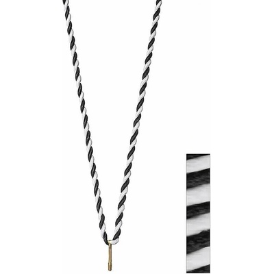 Šnúrka na medailu biela/čierna: 800/3mm