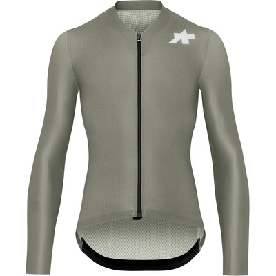 ASSOS Мъжка фланелка с дълъг ръкав за колоездене ASSOS Mille GT L/S Jersey S11 Evo Cycling jersey - Edge Green - размер XL (056-4001-0315)
