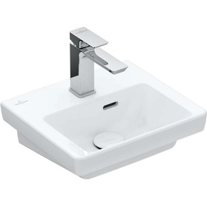 Villeroy & Boch Subway 3.0 - Умивалник за вграждане 37x31 см, с преливник, отвор за смесител, CeramicPlus, алпийско бяло 437037R1 (437037R1)