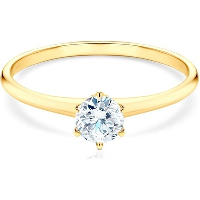 Savicki Zásnubný prsteň The Journey žlté zlato laboratórny diamant TJ R4 LAB Z