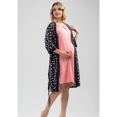 Tehotenská nočná košeľa so županom planet of daisies