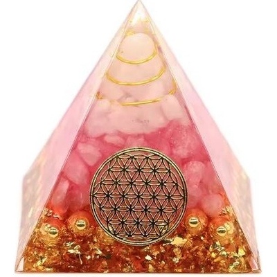 Orgonitová pyramída - Ruženínový kvet lásky
