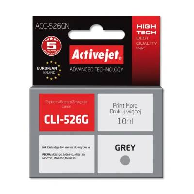 Activejet Мастило Activejet ACC-526GN (заместител за Canon CLI-526G, Supreme, 10 ml, сиво) (ACC-526GN)