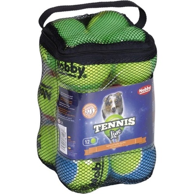 Nobby Tennis Line tenisový míček barevný M 6,5 cm 12 ks