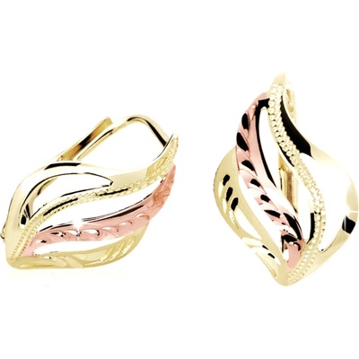 Cutie Jewellery - gold Zlaté ručně porývané náušnice M477