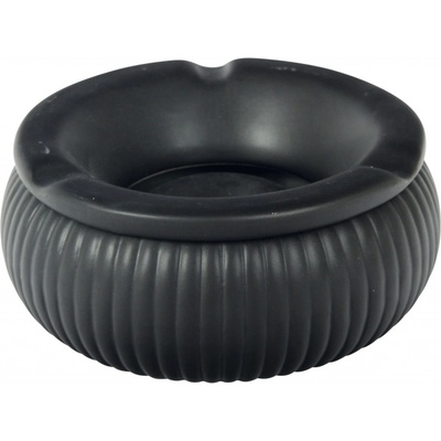 Popelník porcelánový 3 zářezy s drážkami 150 mm černý – Zboží Dáma