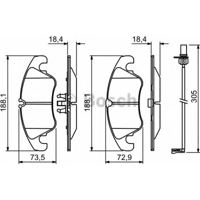 BOSCH Sada brzdových platničiek 0 986 494 259