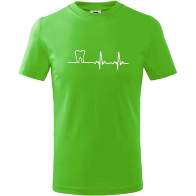 EKG zuby tričko detské Apple Green