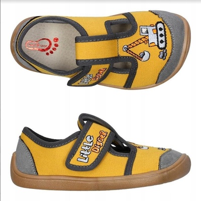 papučky barefoot 3F ELASTICKÉ AKO BOSO RÝPADLO ŽLTÉ