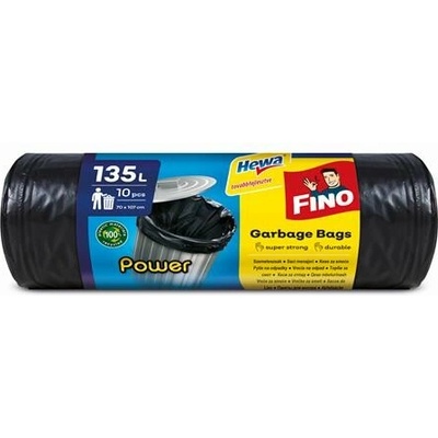 FINO Vrecia na odpadky 135 l 28µm Power 10 ks čierna