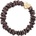 By Eloise London Gold Heart Skinny Silk Scrunchie цвят Mocha