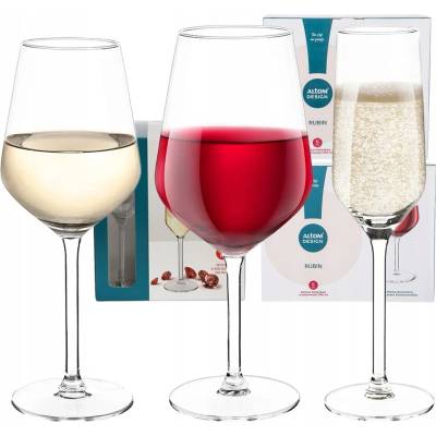 Altom Design Poháre na šampanské poháre na víno Rubin 18 x 530 ml
