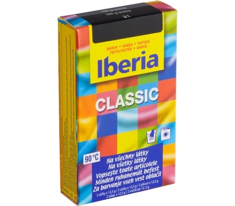 Iberia Classic barva na všechny látky černá 2 x 12,5g