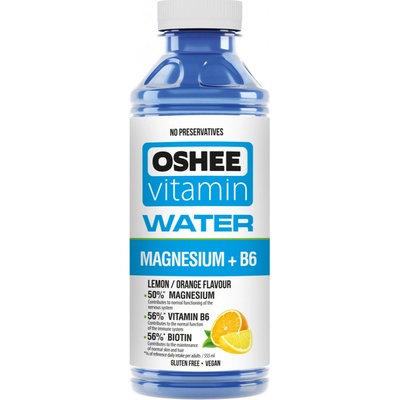OSHEE Vitamin Water Magnesium + B6 vitamínová voda s vitaminy řady B a hořčíkem 0,555 l