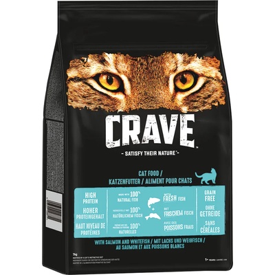 Crave 7кг Adult Crave, суха храна за котки със сьомга и бяла риба