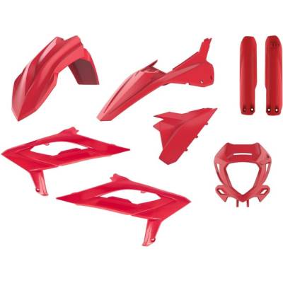 POLISPORT kompletní sada plastů (FULL KIT) BETA RR 2T/4T 23-24 v sadě kryt světla (8667300004) a kryty tlumičů (8399100001) barva červená