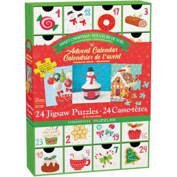 Image 1 of EUROGRAPHICS - Puzzle Advent Calendar - Sweet Christmas 24x50 - 40 - 99 piese